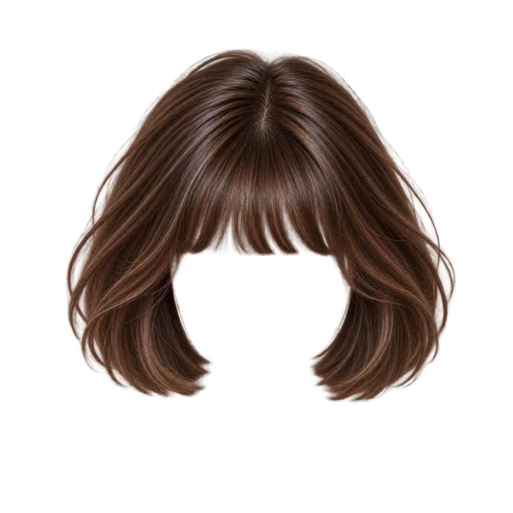 French Bob hairstyle preview in brown
